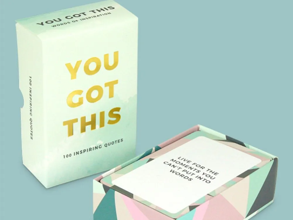 Krya på dig present med motivation: Färdig box med upplyftande texter