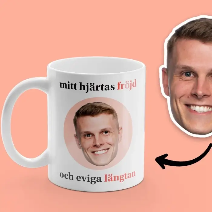Mugg med Foto & Text – Kärlek i Varje Klunk 